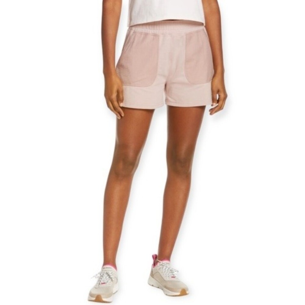 Outdoor Voices Hudson Shorts Organic Cotton & Modal Blend Seashell Pink sz M
